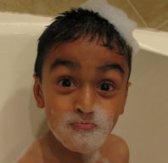 Raj in the bathtub